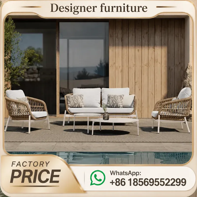 Outdoor Furniture Durable - Outdoor Rope Weaving Sofa Set For