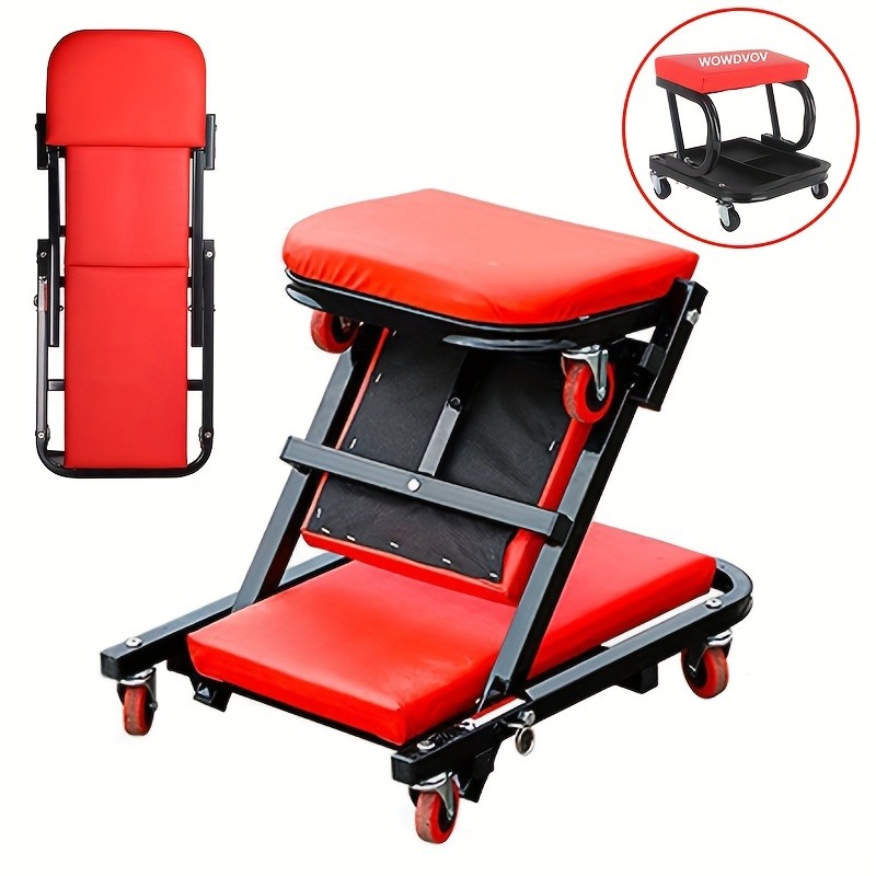 Outdoor Furniture In Store - 2-in-1 folding tool stool, maintenance lying