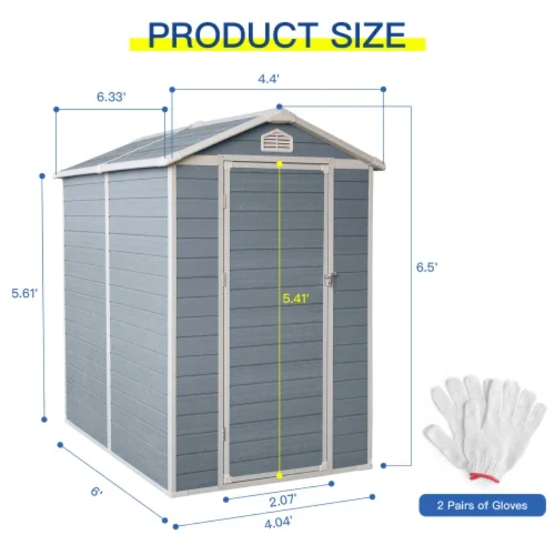 6x4ft Resin Outdoor Storage Sh - Outdoor Furniture In Store ulasan dan harga