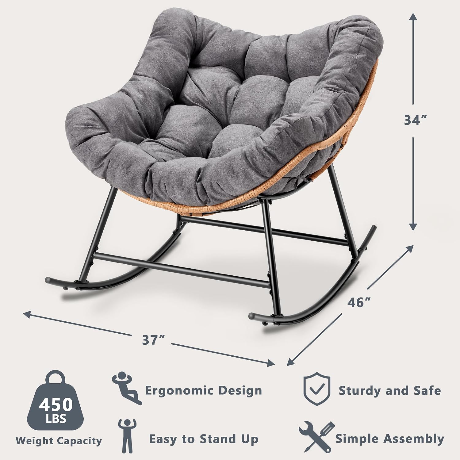Outdoor Rattan Egg Rocking Cha - Outdoor Furniture Egg Chair ulasan dan harga