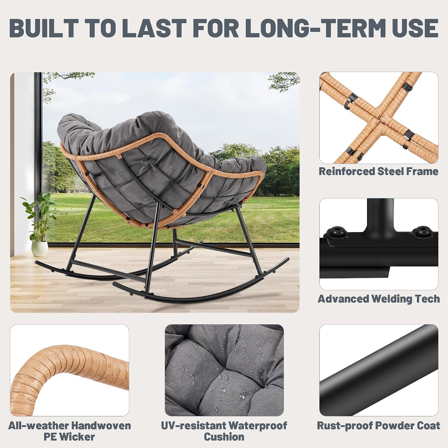 Outdoor Rattan Egg Rocking Cha - Outdoor Furniture Egg Chair ulasan dan harga