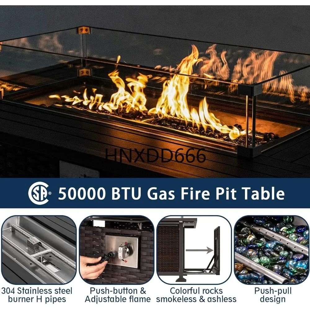 Patio Furniture Set with Fire  - Outdoor Furniture With Fire Pit Table ulasan dan harga