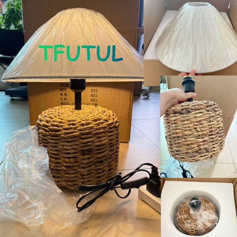 Handmade Woven E27 Table Lamp  - Outdoor Furniture Rh ulasan dan harga