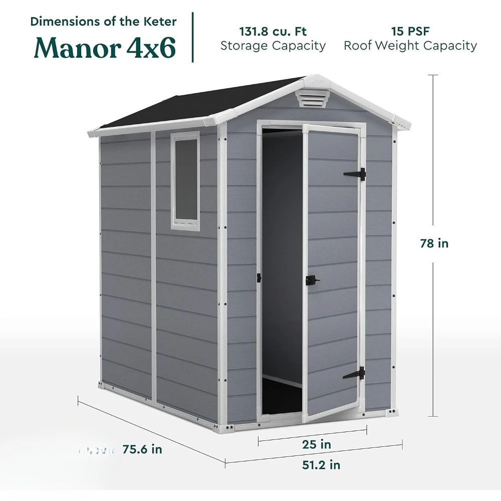 A Manor 4x6 Resin Outdoor Stor - Outdoor Furniture In Store ulasan dan harga