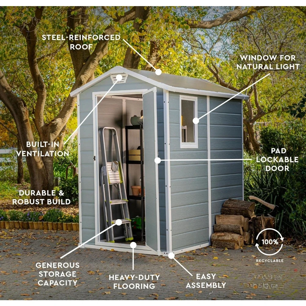 A Manor 4x6 Resin Outdoor Stor - Outdoor Furniture In Store ulasan dan harga