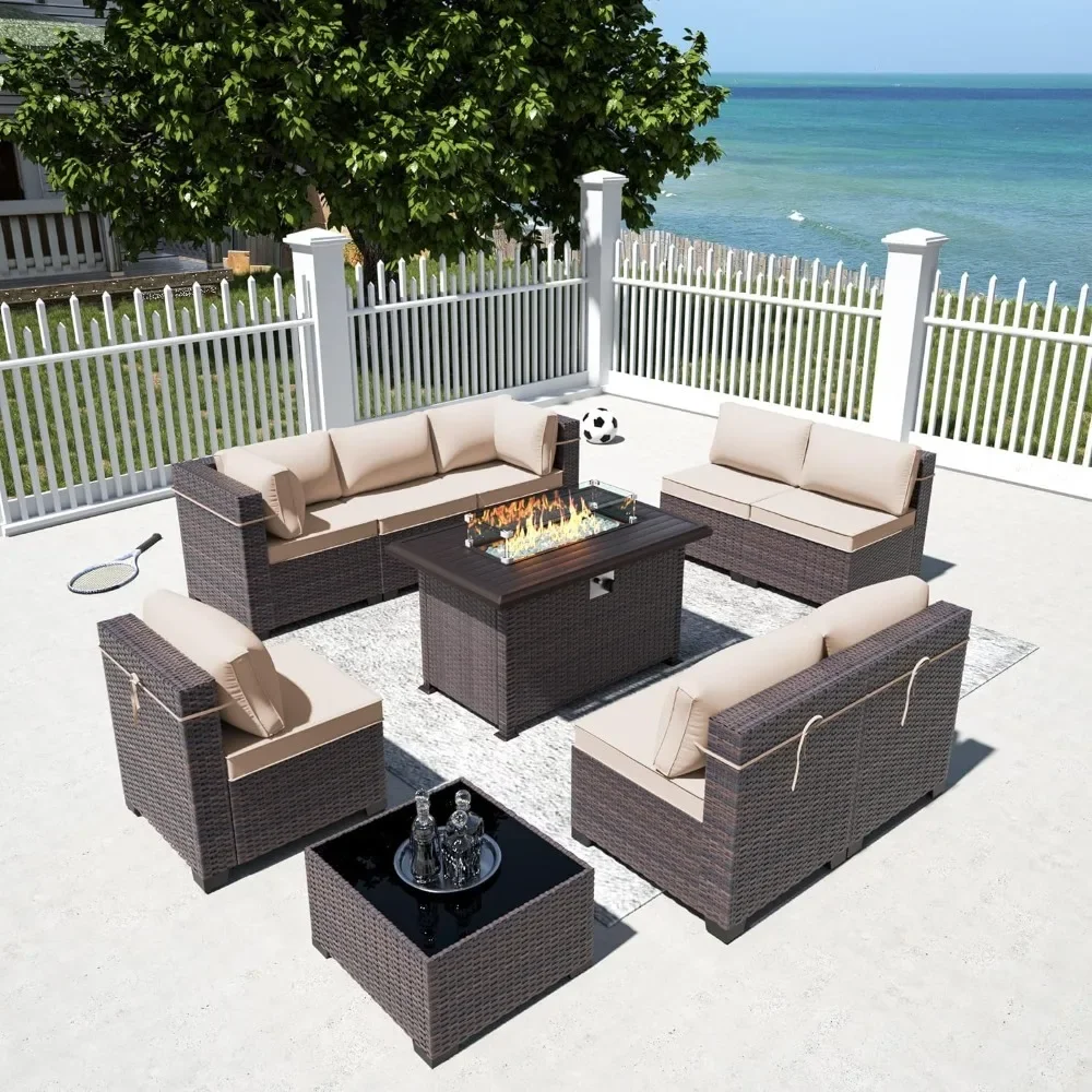 -Patio Furniture Set With Prop - Outdoor Furniture With Fire Pit Table ulasan dan harga