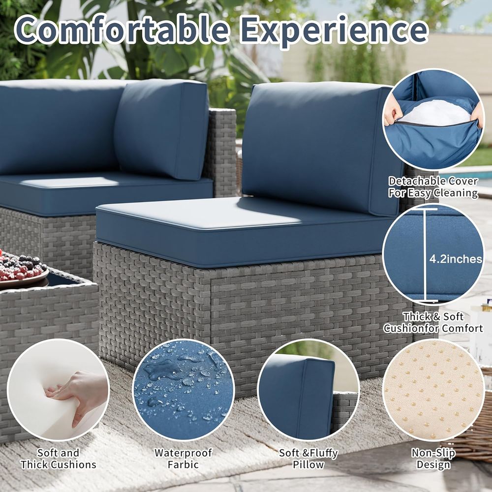 5-Piece Outdoor Patio Furnitur - Outdoor Furniture With Fire Pit Table ulasan dan harga