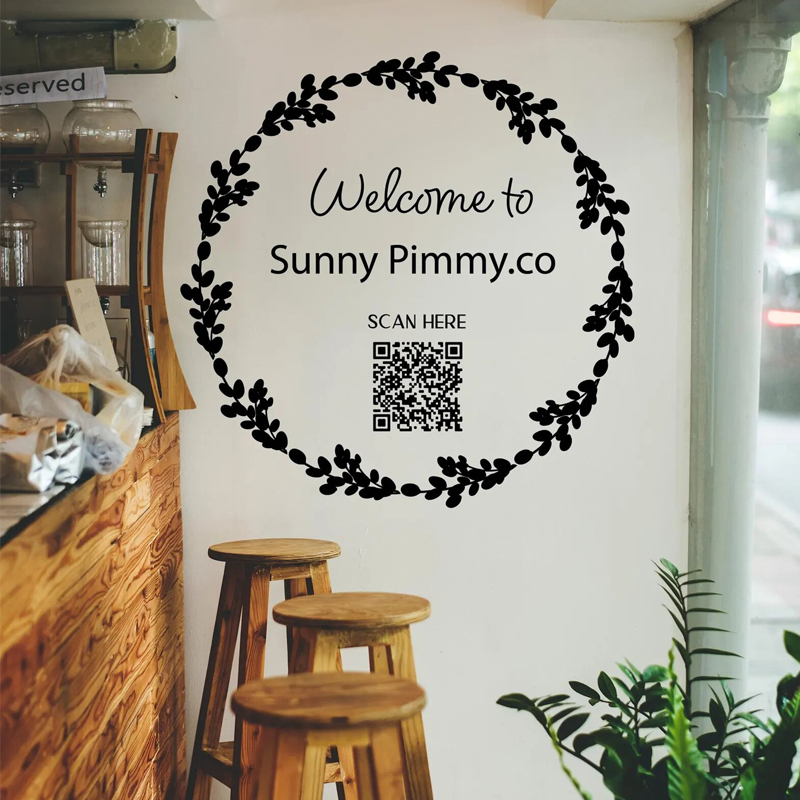 Leaf wreath decal for front st - Outdoor Furniture In Store ulasan dan harga