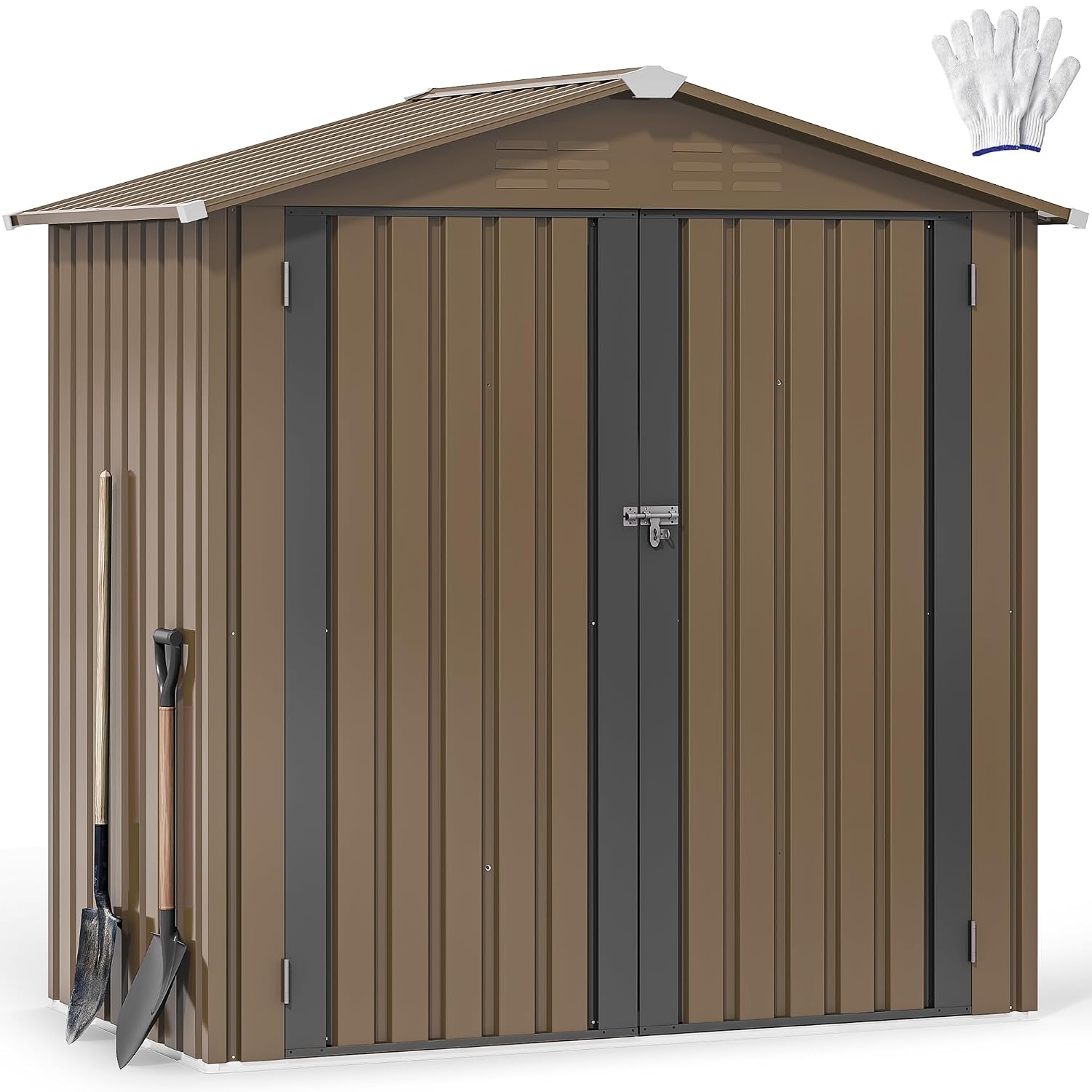 6x4ft Metal Outdoor Storage Sh - Outdoor Furniture Waterproof ulasan dan harga