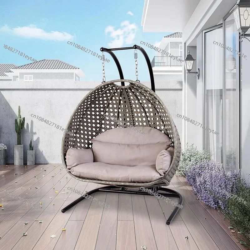 Modern Outdoor Patio Grey Wick - Outdoor Furniture Egg Chair ulasan dan harga