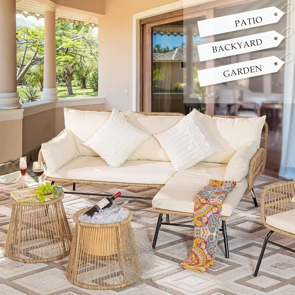 A 3/4/5 Piece Boho Outdoor Pat - Outdoor Furniture Egg Chair ulasan dan harga