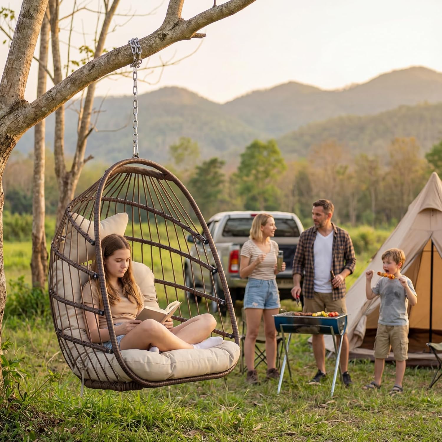 Outdoor Hanging Egg Chair With - Outdoor Furniture Rh ulasan dan harga