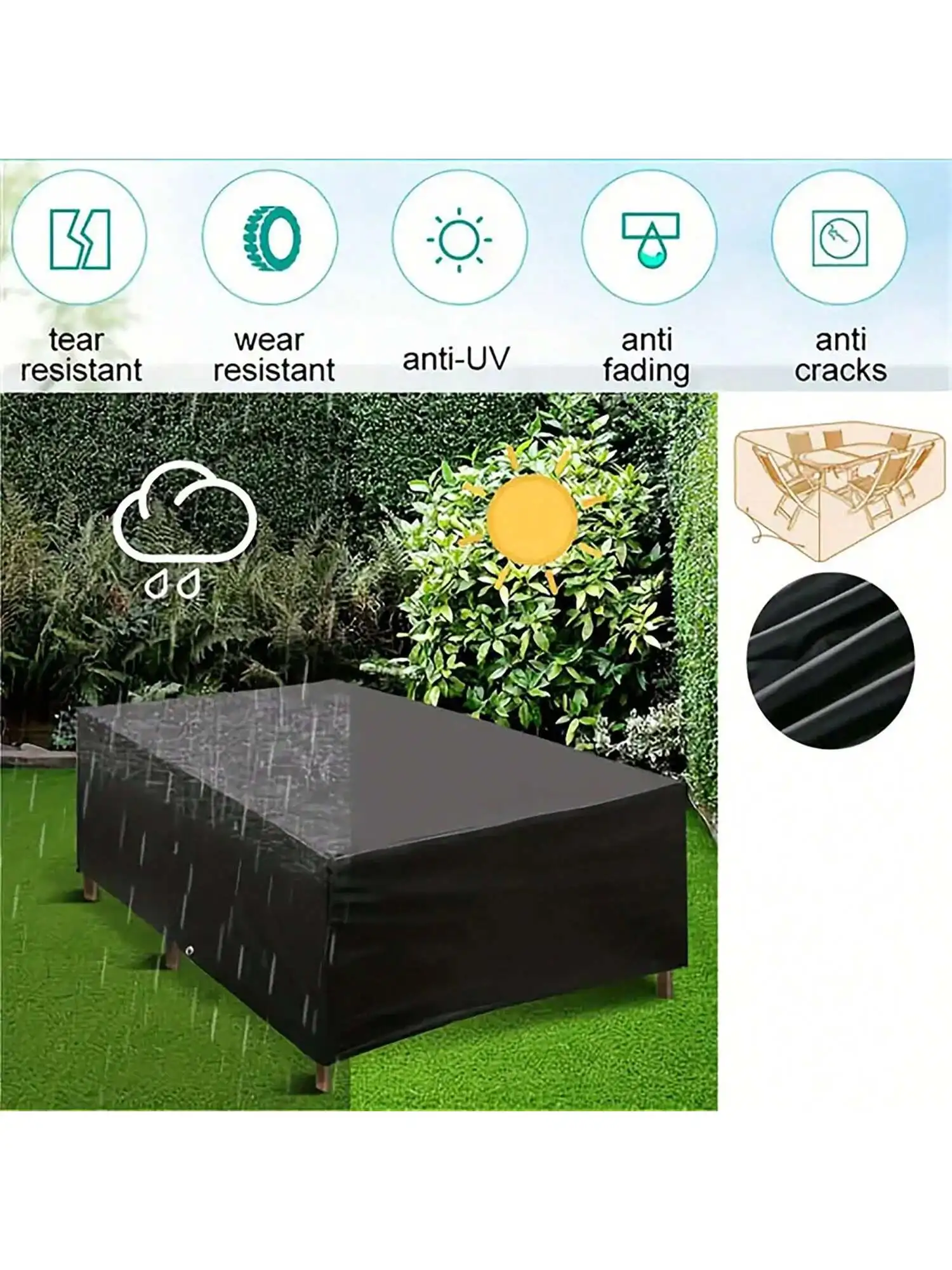 Multi-Size Outdoor Patio Garde - Outdoor Furniture Cover ulasan dan harga