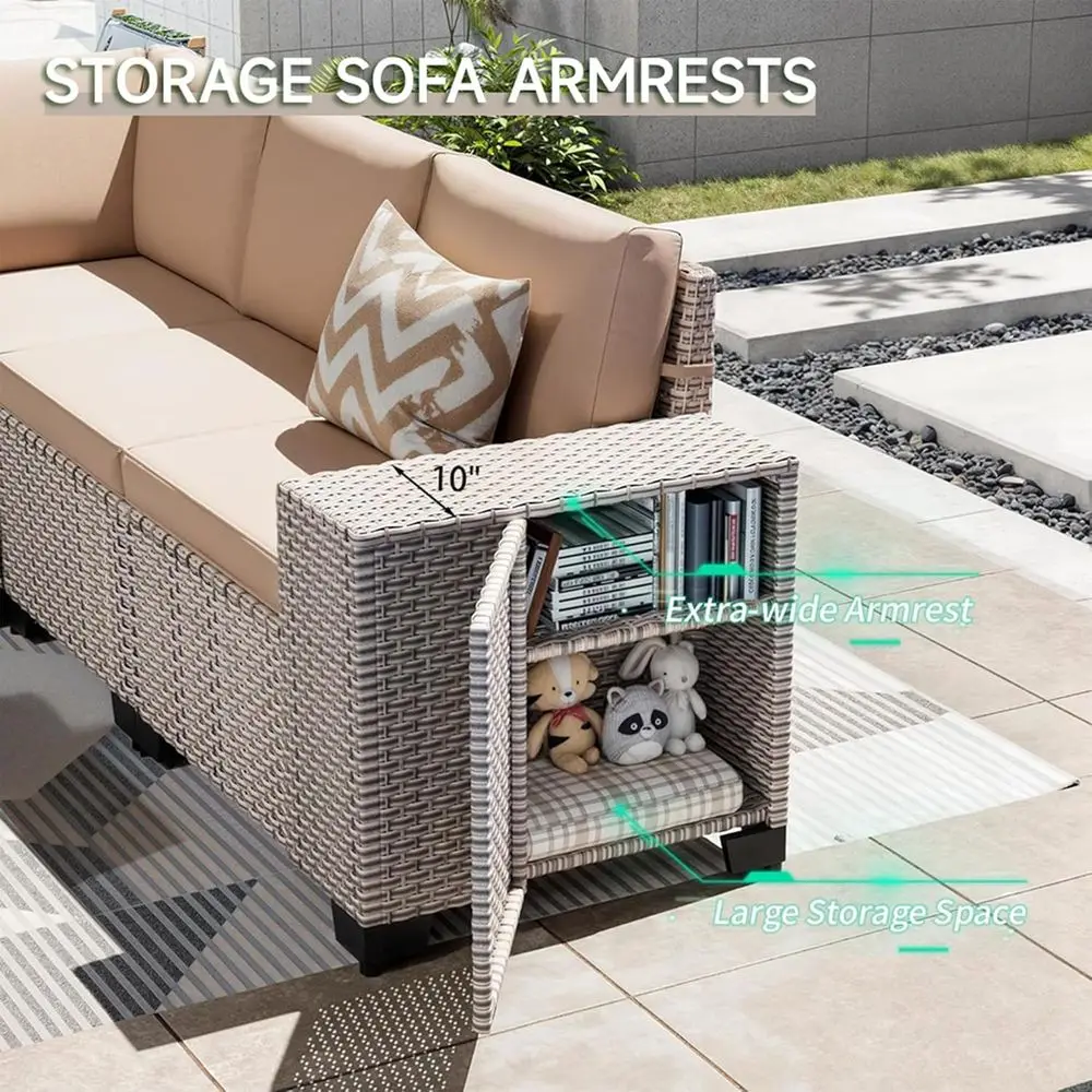 7-Piece Outdoor Patio Furnitur - Outdoor Furniture With Fire Pit Table ulasan dan harga