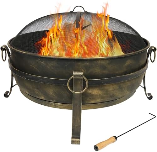 34-Inch Steel Large Fire Pit f - Fire Pit Bowl ulasan dan harga