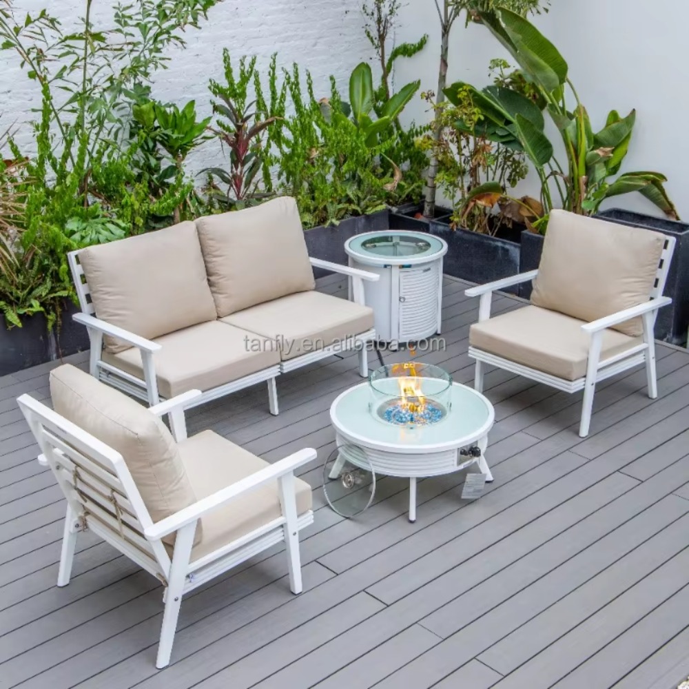 Villa Hotel Outdoor Furniture  - Outdoor Furniture With Fire Pit Table ulasan dan harga