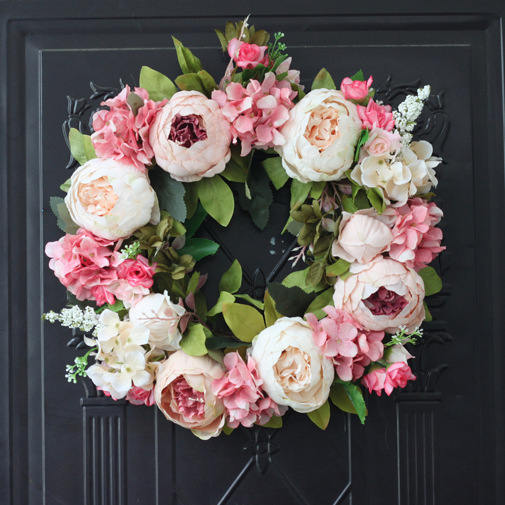 Artificial Peony Wreath Garlan - Outdoor Furniture Rh ulasan dan harga