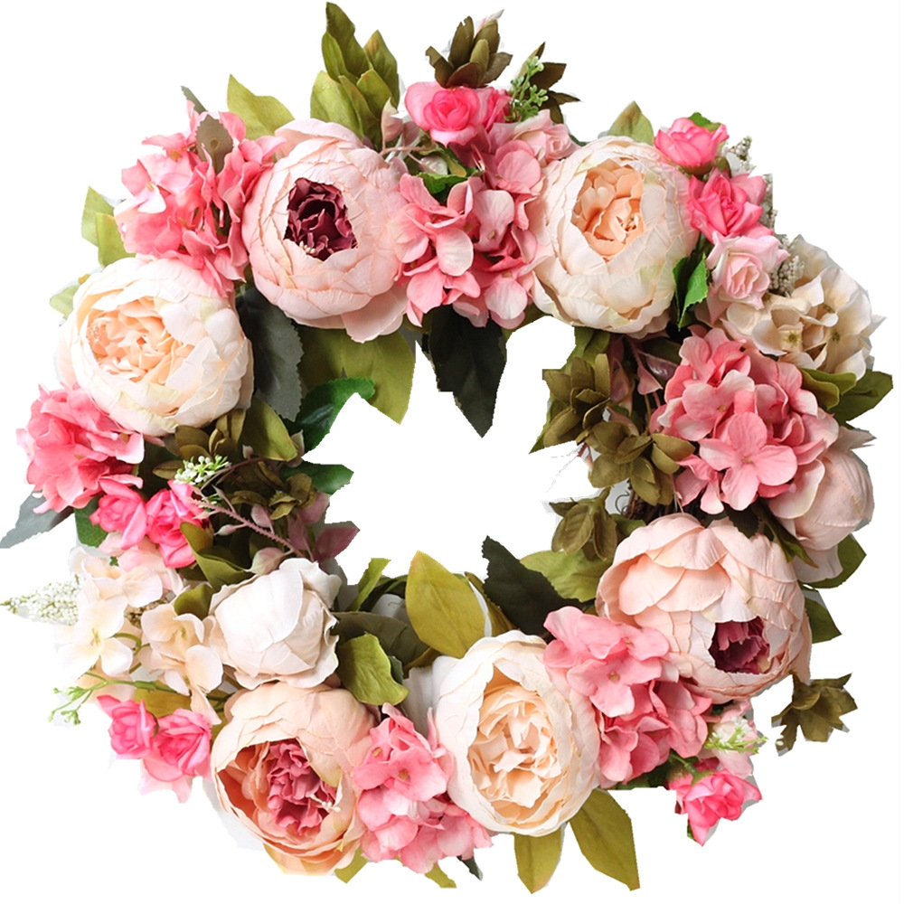 Artificial Peony Wreath Garlan - Outdoor Furniture Rh ulasan dan harga