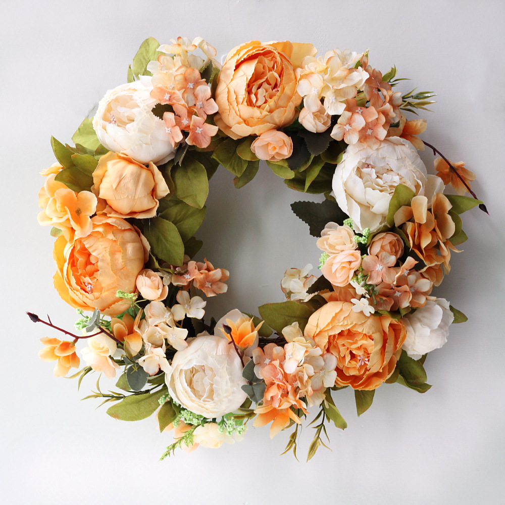 Artificial Peony Wreath Garlan - Outdoor Furniture Rh ulasan dan harga