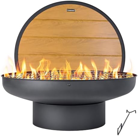 32in Fire Pit Table with Lid,H - Fire Pit Bowl ulasan dan harga