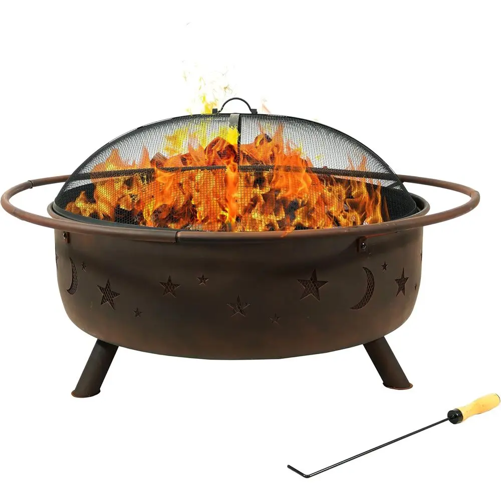 42-Inch Outdoor Wood-Burning F - Fire Pit Bowl ulasan dan harga
