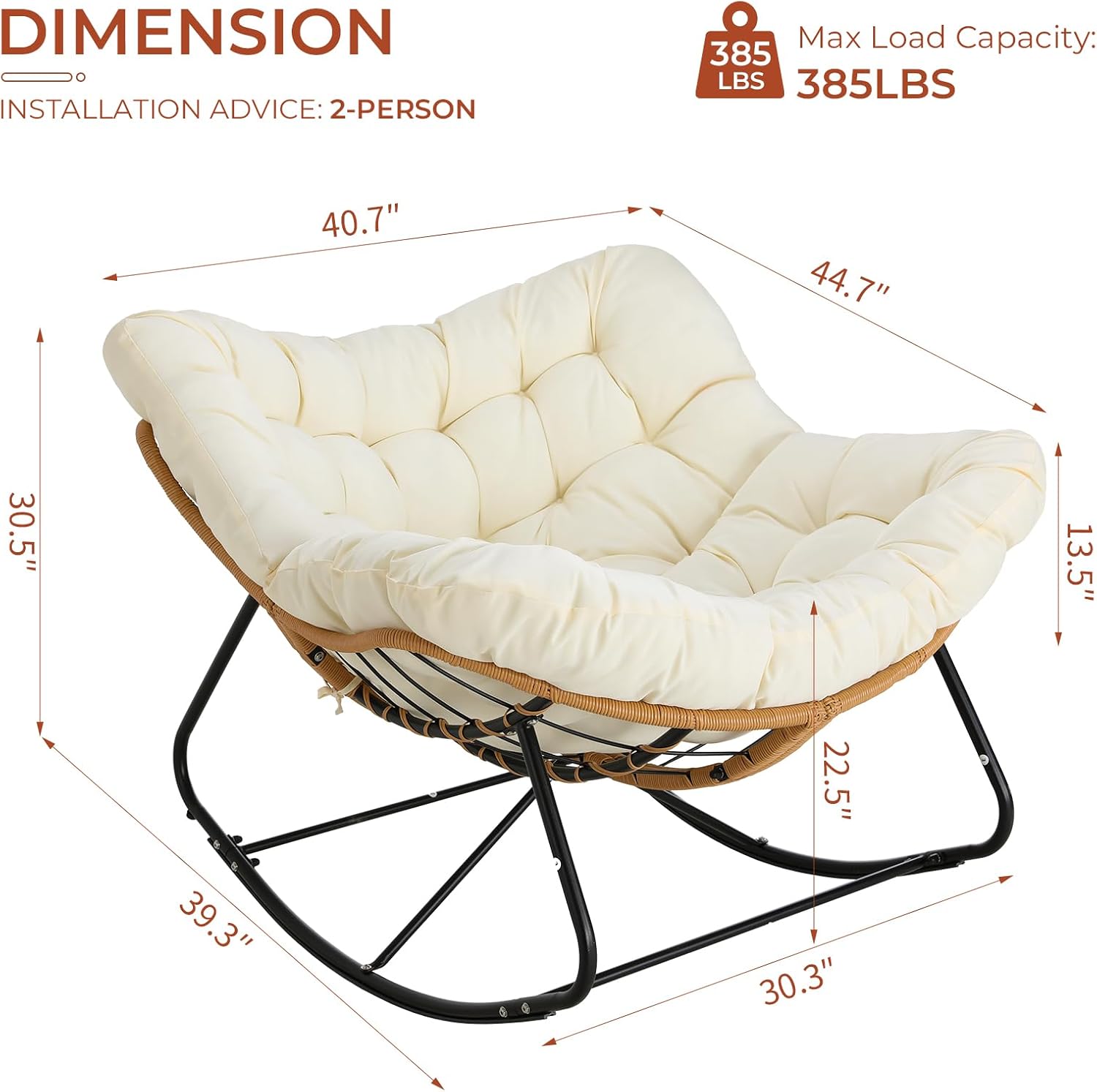 Oversized Outdoor Papasan Rock - Outdoor Furniture Egg Chair ulasan dan harga