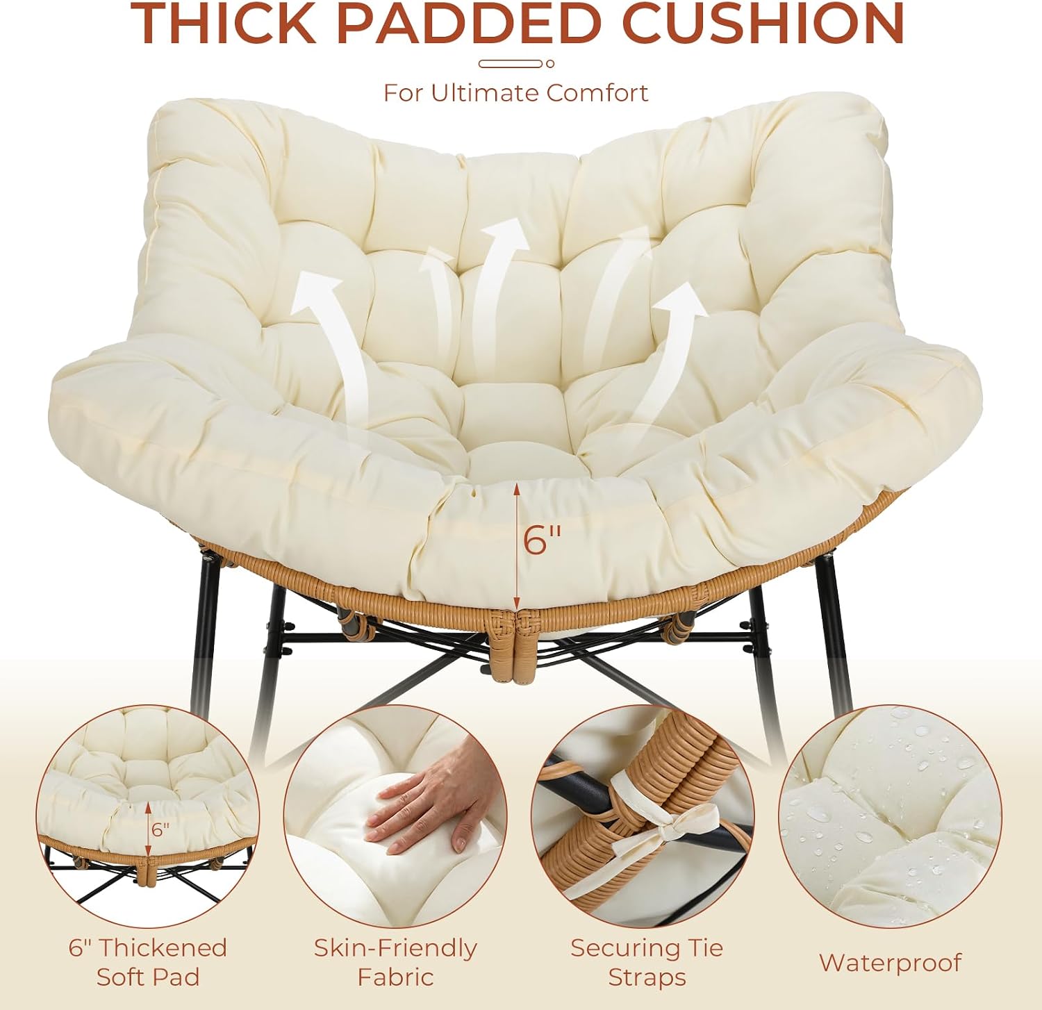 Oversized Outdoor Papasan Rock - Outdoor Furniture Egg Chair ulasan dan harga
