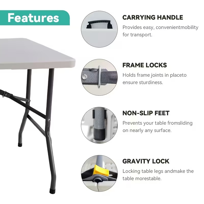 Folding Table,Portable Plastic - Outdoor Furniture In Store ulasan dan harga